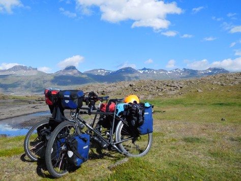 Our bikes enjoying the sun