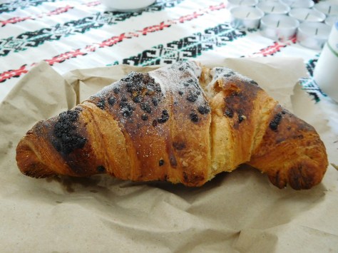 A hot marmalade brioche from the pekara in Cres