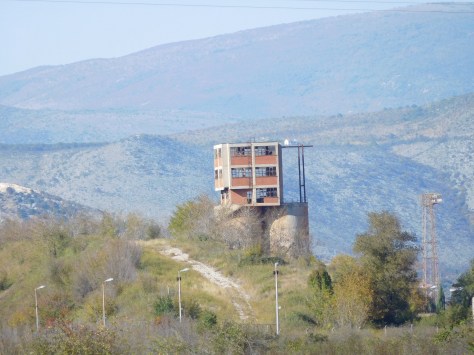 Abandoned building on the way in to Mostar