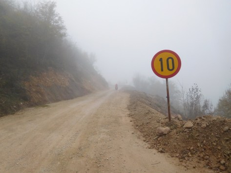 The main road out of Bosnia near the border with Montenegro