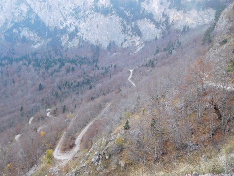 Steep switchbacks