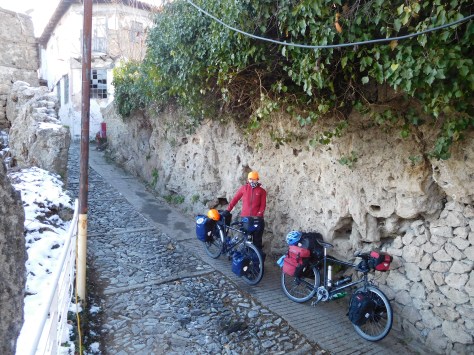 At first the 'road' was steep but okay