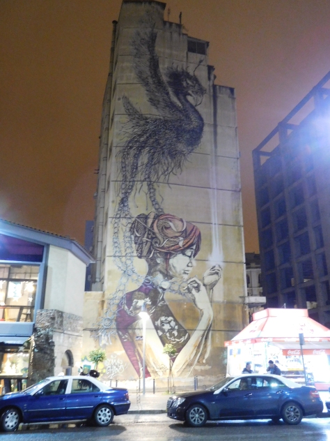 Huge street art mural